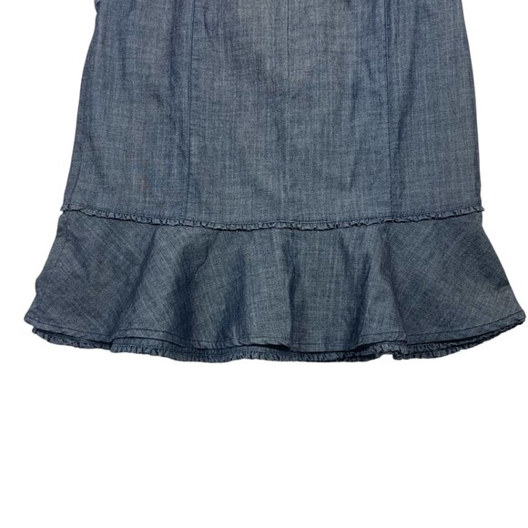 Y2K Simon Chang Denim Midi Skirt size medium - Picture 3 of 14